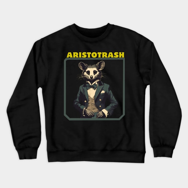 Possum Aristotrash Crewneck Sweatshirt by Ilustradamus